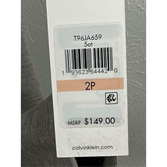 Calvin Klein Women’s Petite Linen Blend-Blazer Otter/White Size 2P - Picture 7 of 14